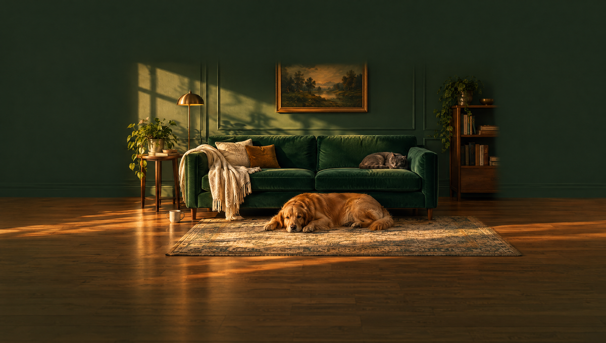 A lived-in living room
