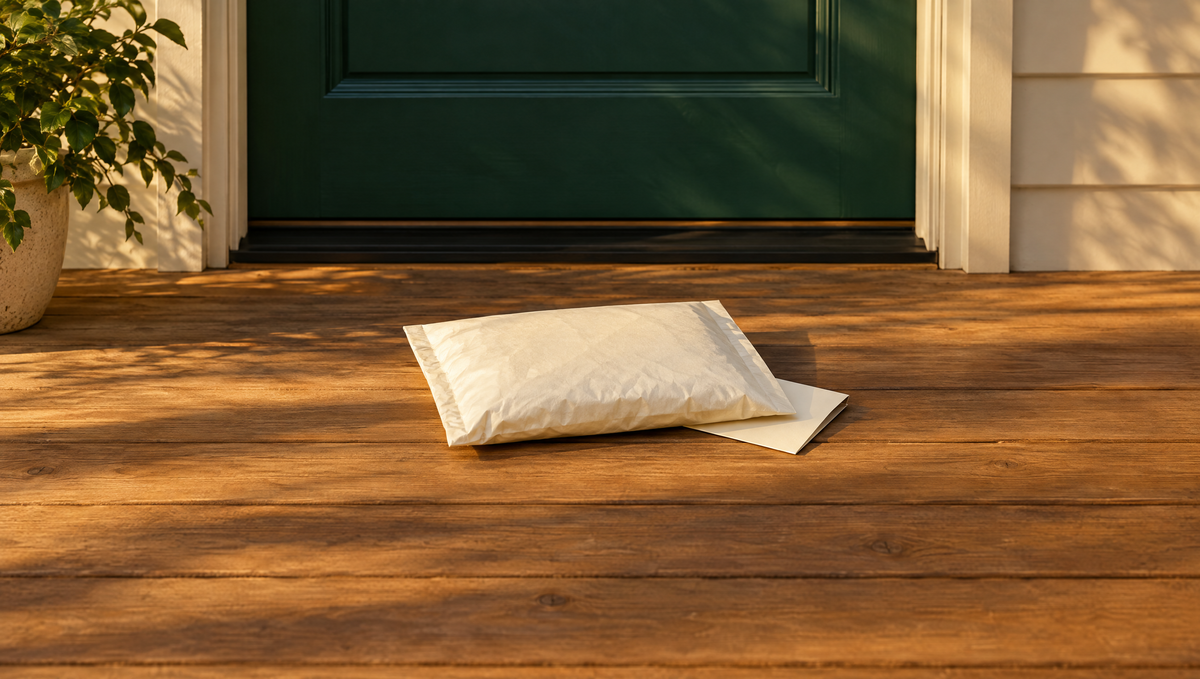 A parcel at the door