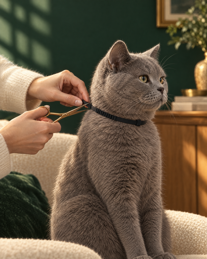 Fit the Softband collar and trim the spare length